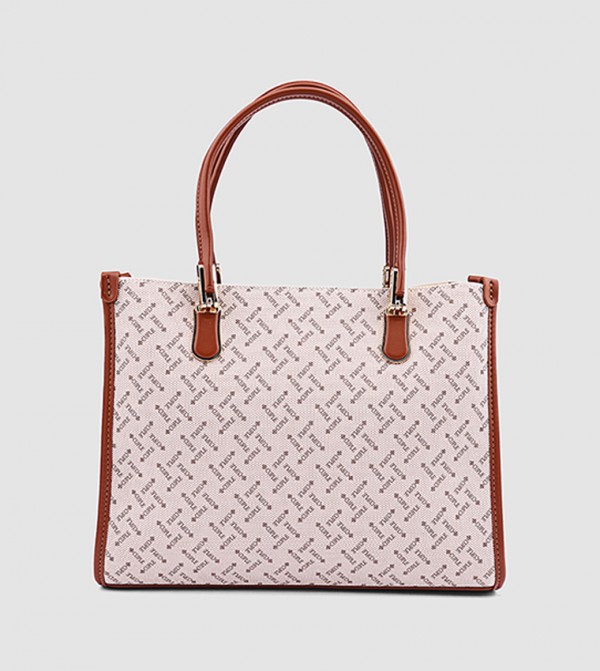 Logo Patterned Tote Bag