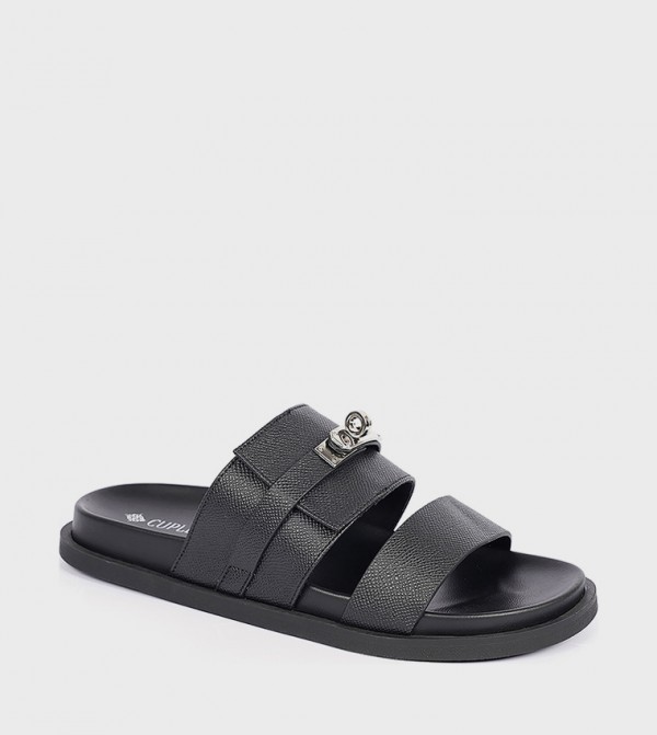 Textured Open Toe Comfort Sandals