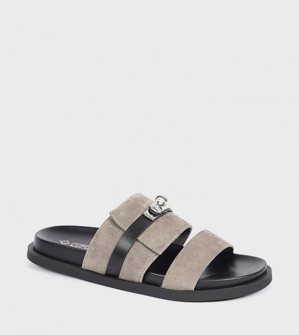 Textured Open Toe Comfort Sandals