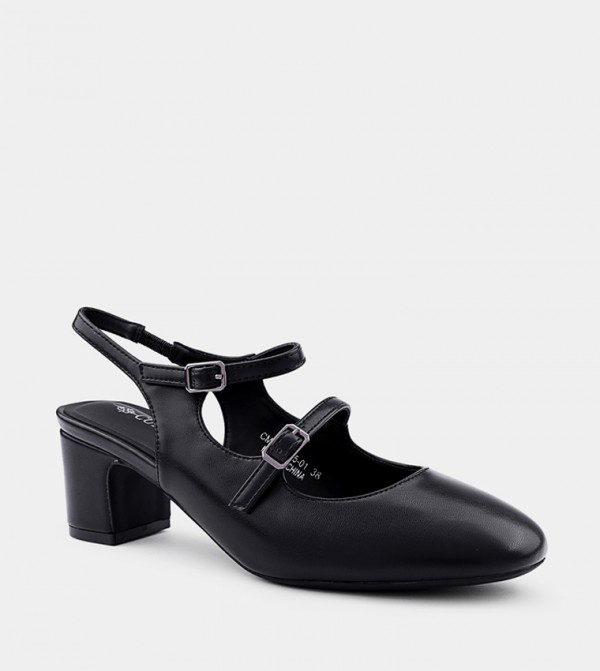 Block Heel Mary Janes Pumps