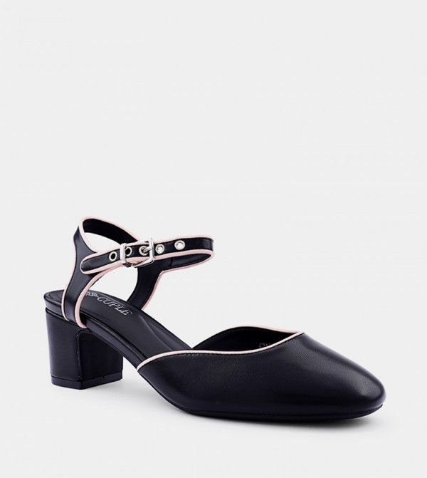 حذاء ماري جين بكعب مربع 