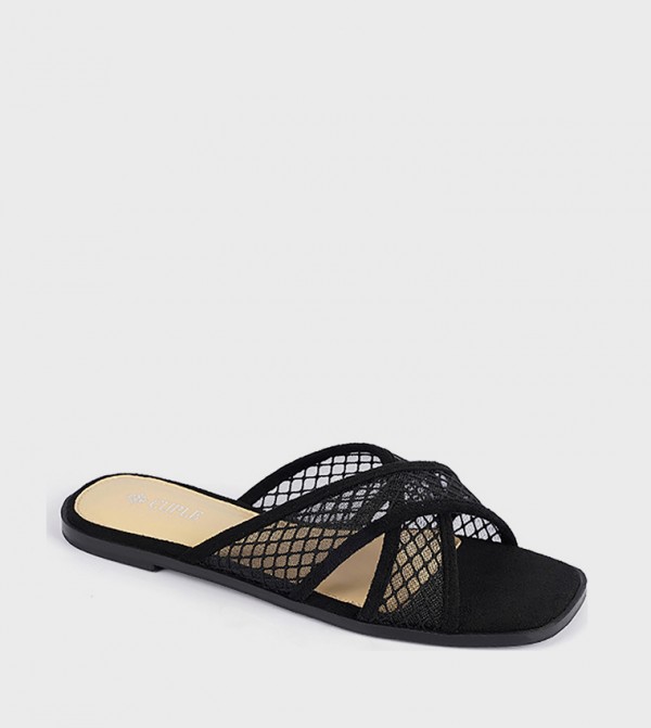 Criss-Cross Open Toe Flat Sandals