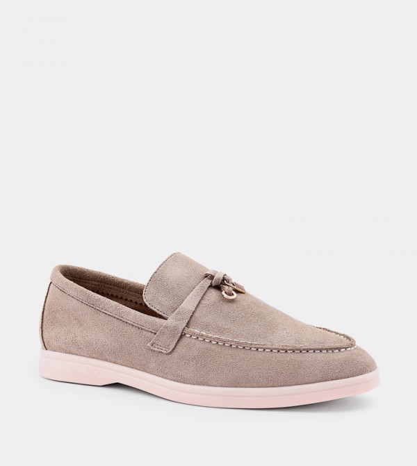 لوفر شامواه سادة بمقدمة دائرية 