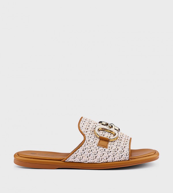Metal Accent Flat Sandals