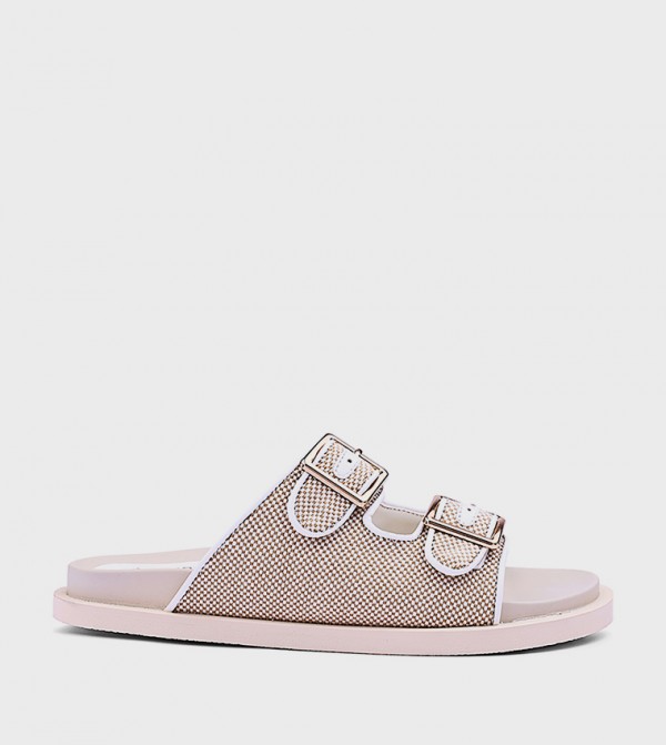 Buckle Detail Flat Sandals