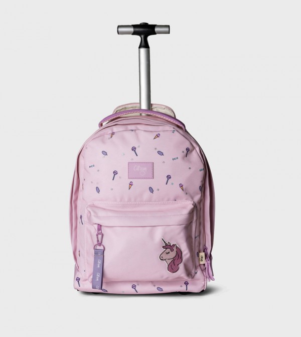 Stormy Unicorn Printed Trolley Backpack