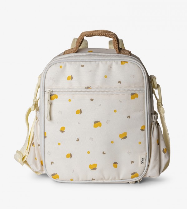 Lemon Printed Insulated Lunch Bag Backpack