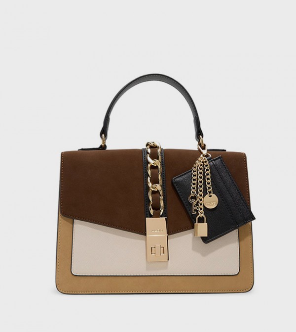 CAIILLAA Color Block Top Handle Bag