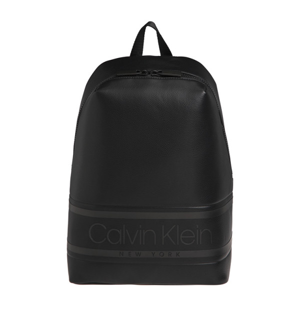 Keviin Stripe Pu Backpack Black