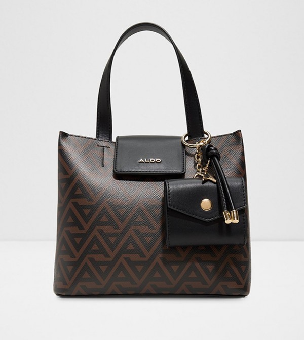 CALIORA Monogram Patterned Satchel Bag
