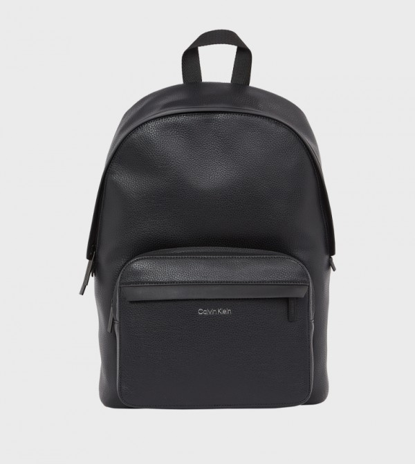 Textured Zip-Closure Backpacks