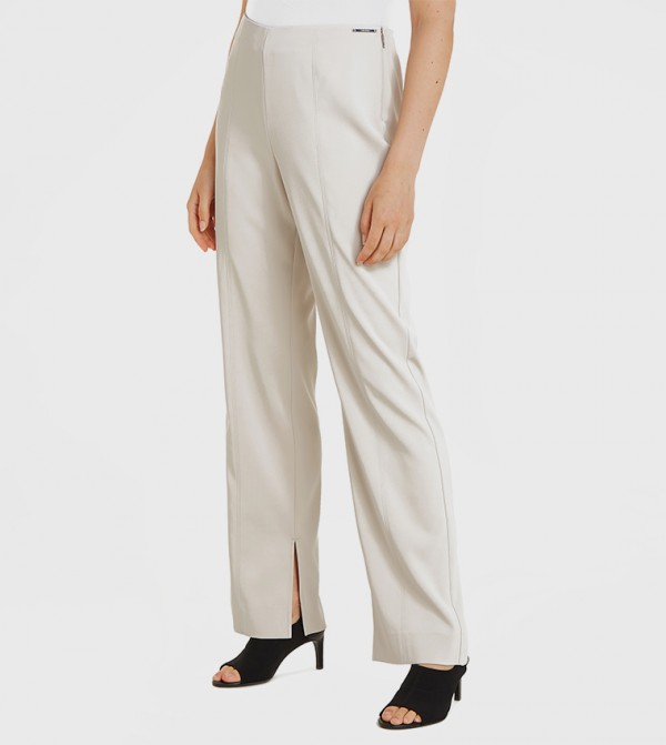 Solid Wide Leg Pants