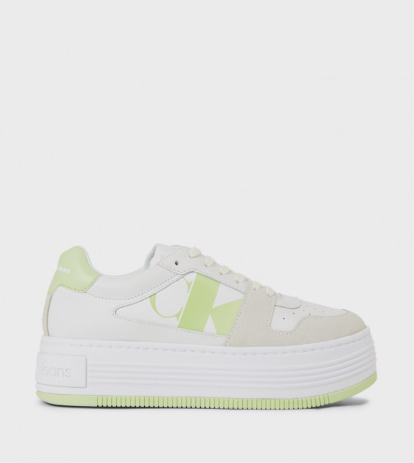 Monogram Lace-Up Platform Sneakers