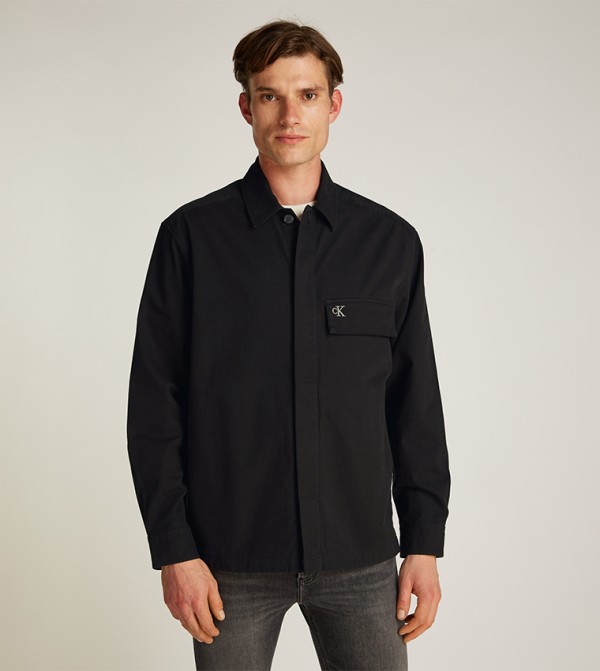 Logo Embroidered Long Sleeves Shirt