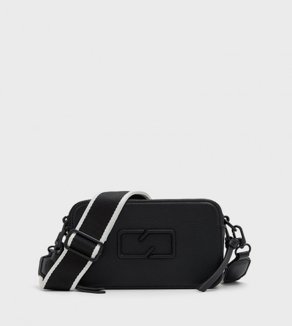 CAMELYA Textured Metal Detail Crossbody Bag