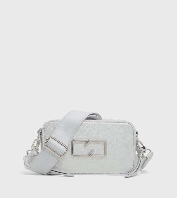 CAMELYA Textured Metal Detail Crossbody Bag