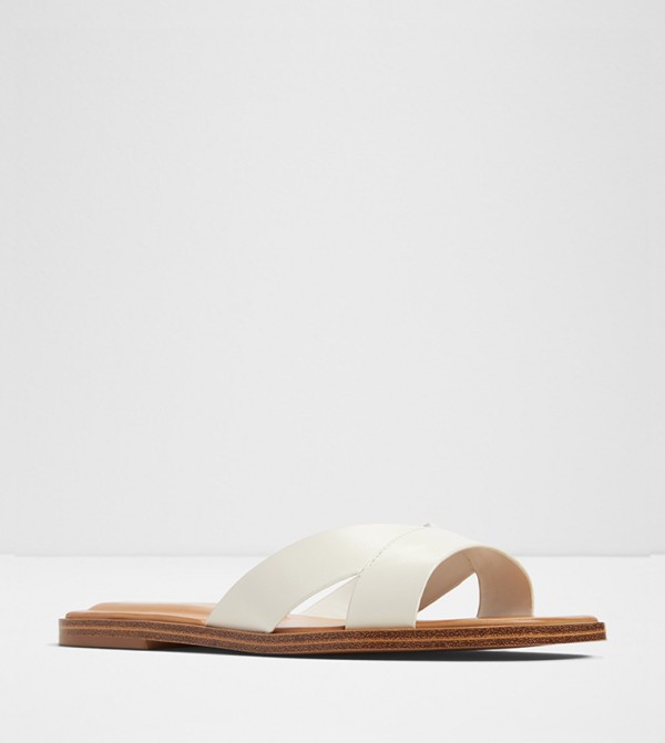 CARIA Textured Open Toe Flat Sandals