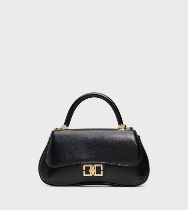 CATRINE Textured Flap Top-Handle Bag