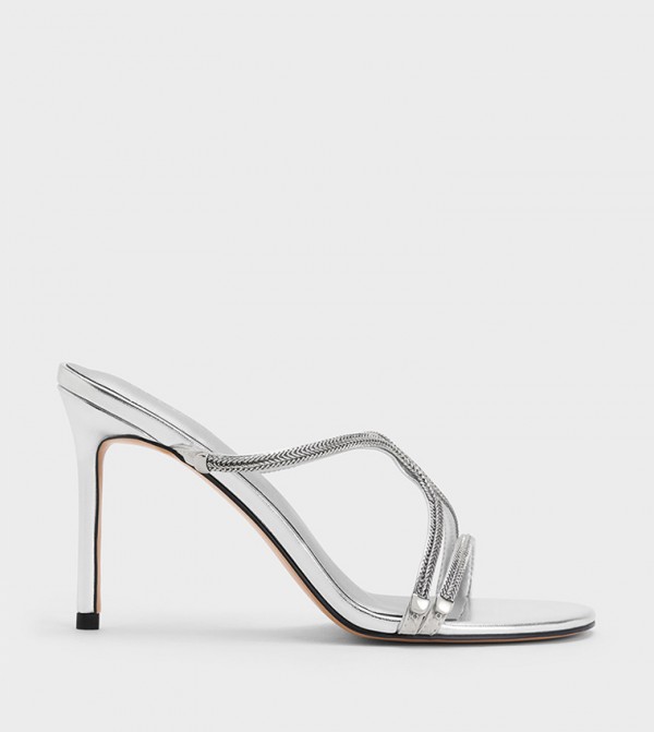 Embellished Open Toe Heel Sandals