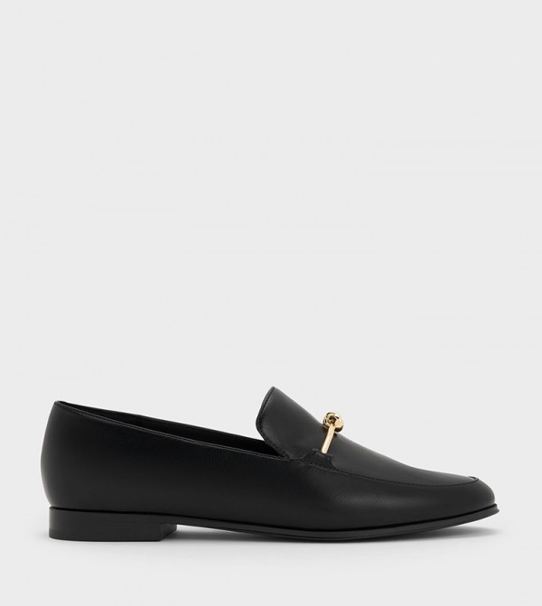 Metallic Knot Bar Loafers