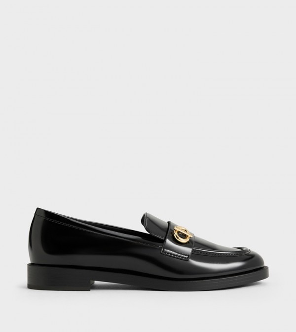 Metal Accent Loafers