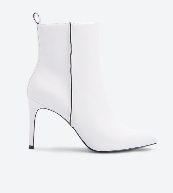 Buy Charles Keith Two Tone Pointed Toe Stiletto Heel Calf Boots - Main Image