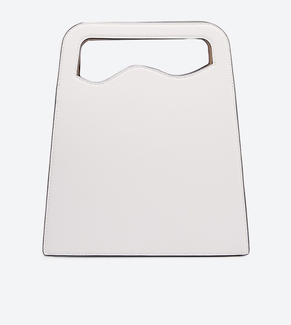 Buy Charles & Keith Asymmetric Cut Top Handle Tote Bag White In White
