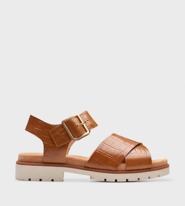 ORINOCO CROSS Textured Open Toe Sandals