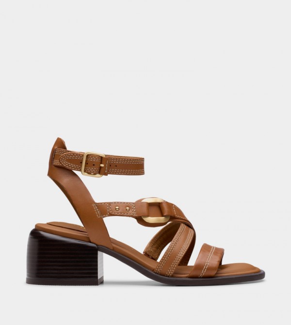 MORWYN Ankle Strap Block Heel Sandals