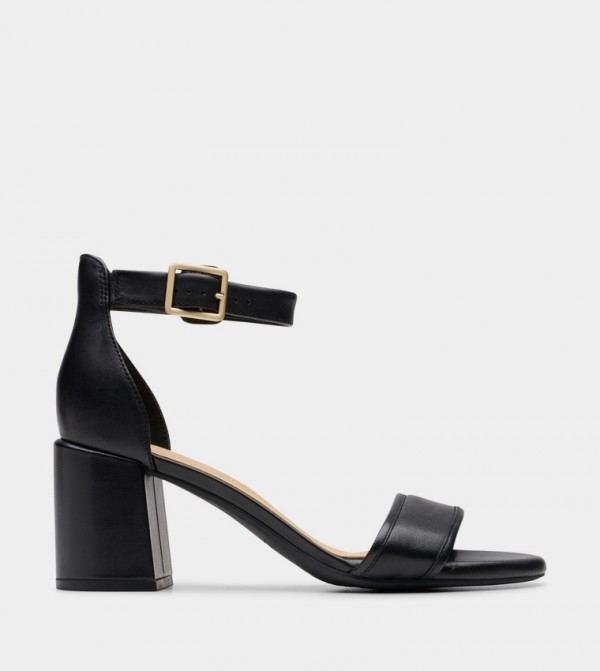 EZORIA MAE Ankle Strap Block Heel Sandals