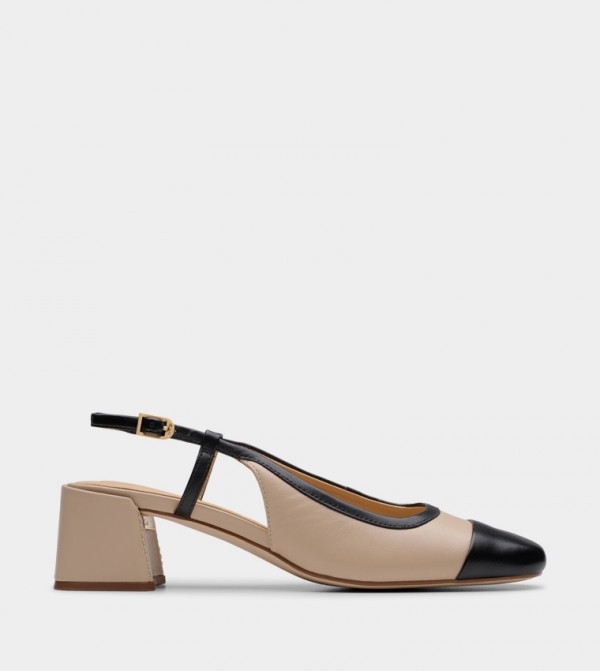 NYTA45 Cap Toe Slingback Pumps