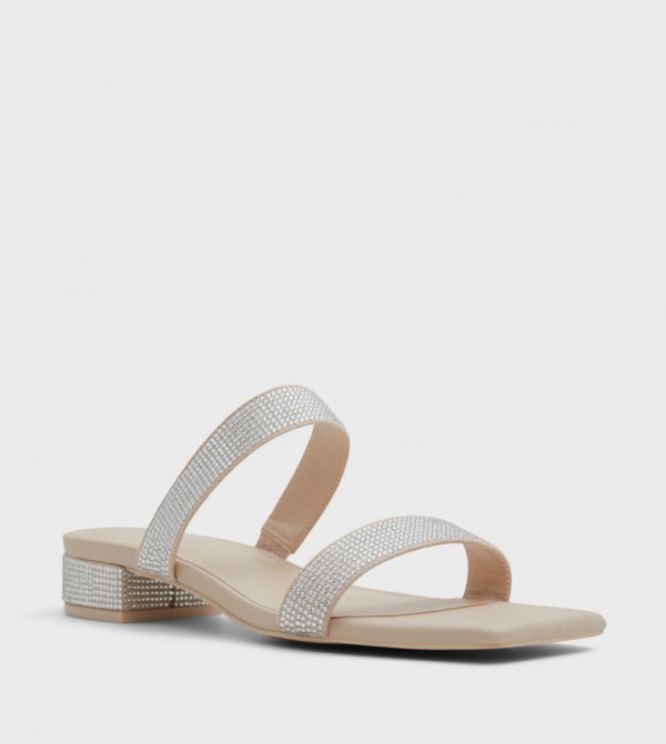CLARRA Embellished Low Heel Sandals