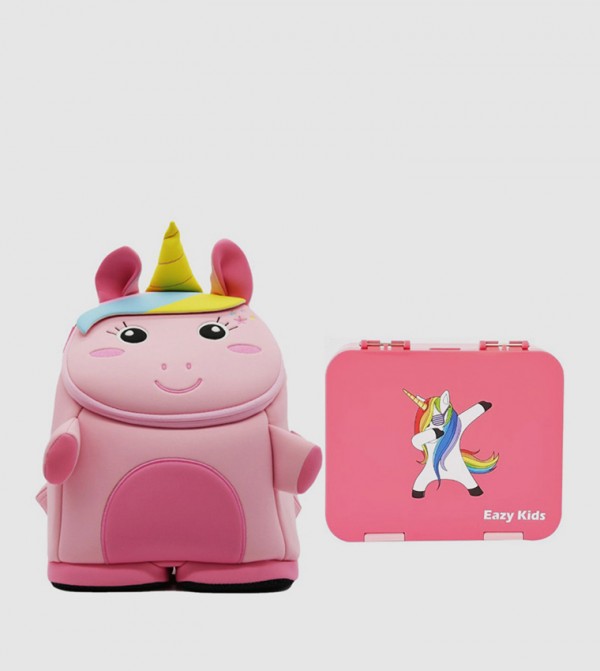 Unicorn 3D Bag With Bento Lunch Box