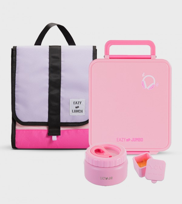Jumbo Bento Lunch Box, Lunch Bag and Thermos & Dip Jar Set