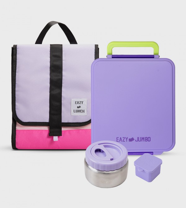 Jumbo Bento Lunch Box, Lunch Bag and Thermos & Dip Jar Set
