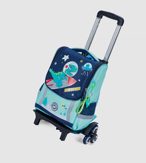 Dino in Space School Bag with Trolley