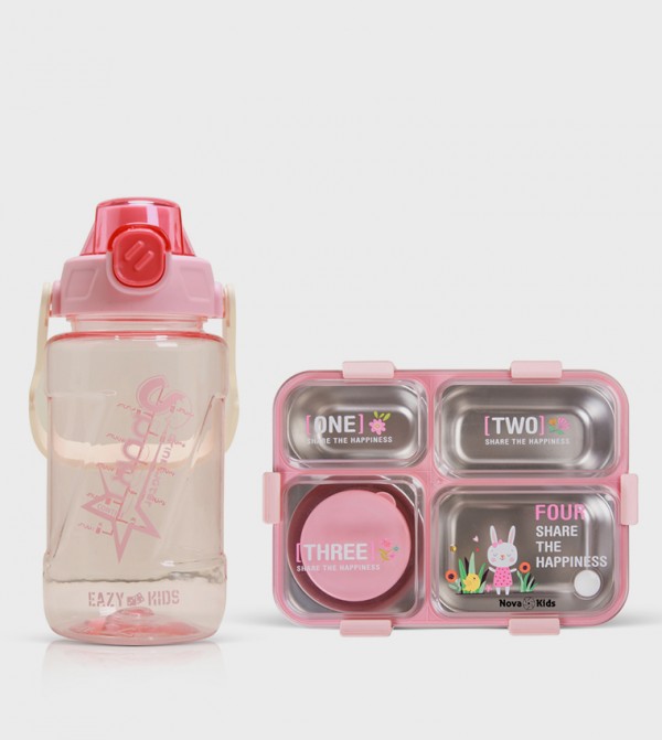 Stainless Steel 3 Compartment Bento Lunch Box Set
