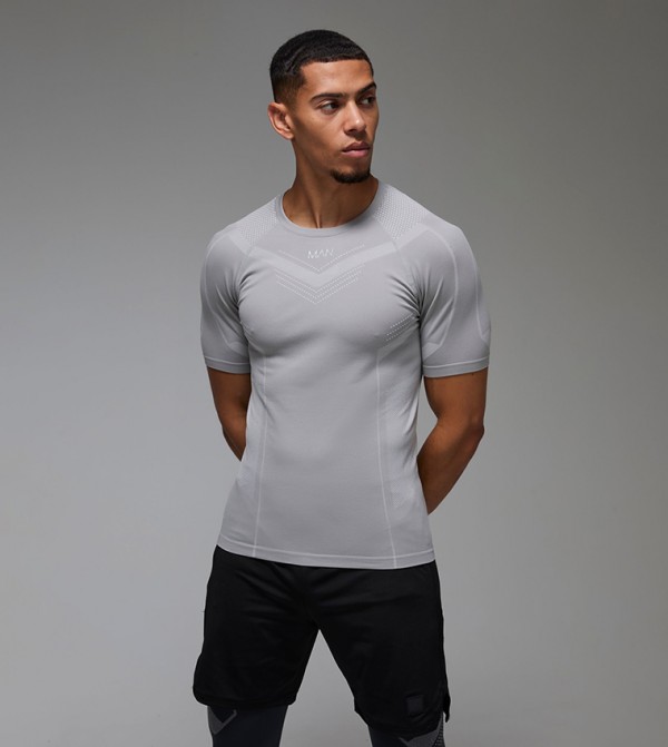 Seamless Muscle Fit Active T-Shirt