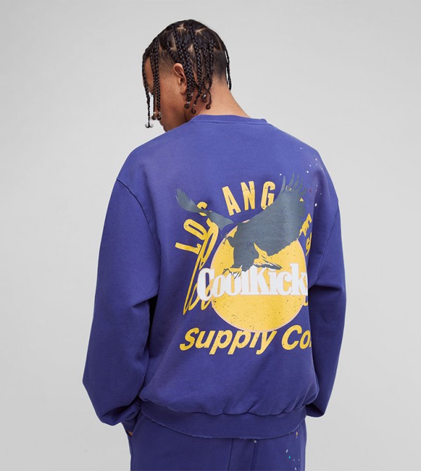 Printed Long Sleeves Oversized Sweatshirt