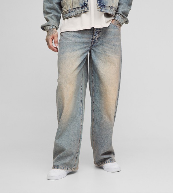 Tall Tinted Wash Baggy Jeans