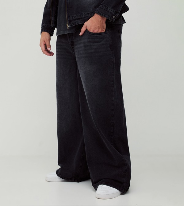 Plus & Tall Tinted Wash Baggy Jeans
