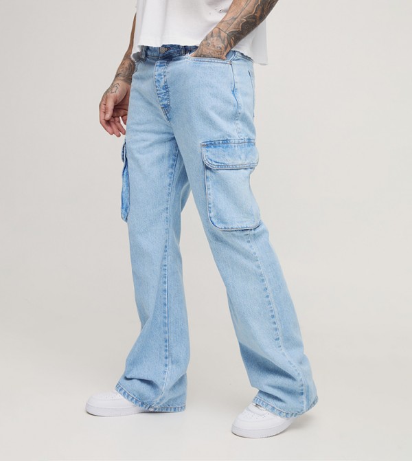Tall Rigid Flare Cargo Relaxed Fit Jeans