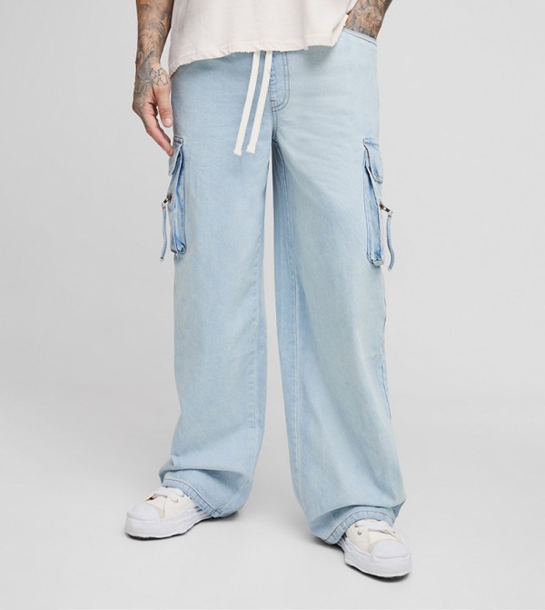 Tall Rigid Cargo Baggy Jeans