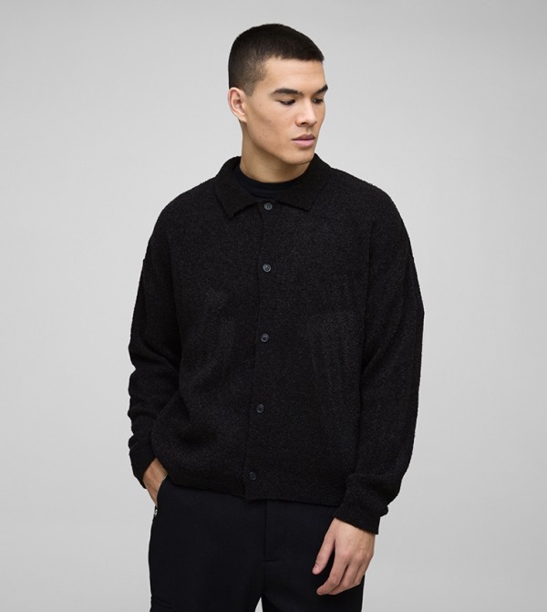 Boxy Fit Brushed Knit Shirt