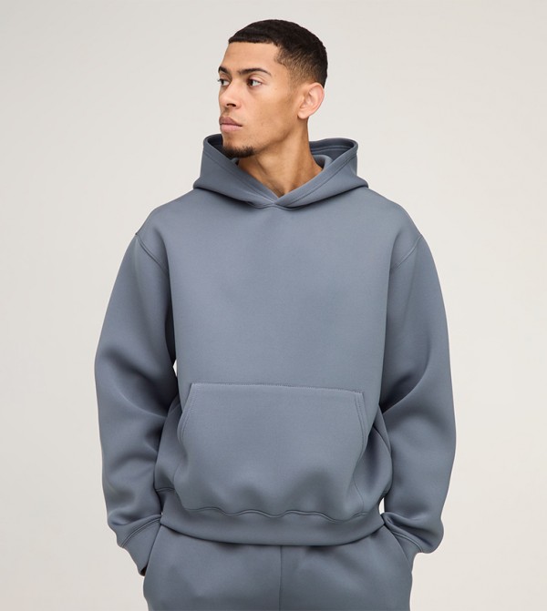 Solid Long Sleeves Oversized Hoodie