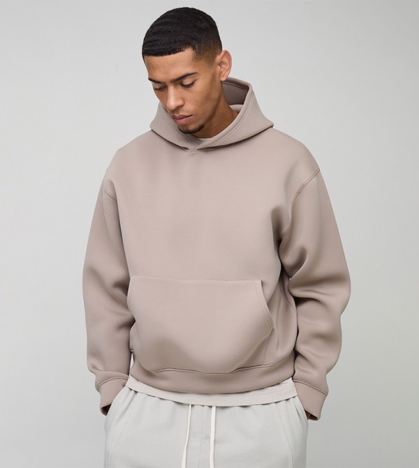 Solid Long Sleeves Oversized Hoodie