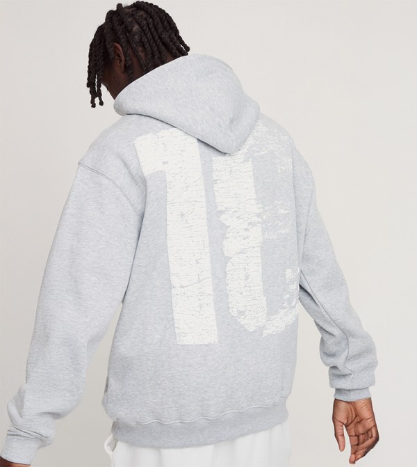 Printed Long Sleeves Oversized Hoodie