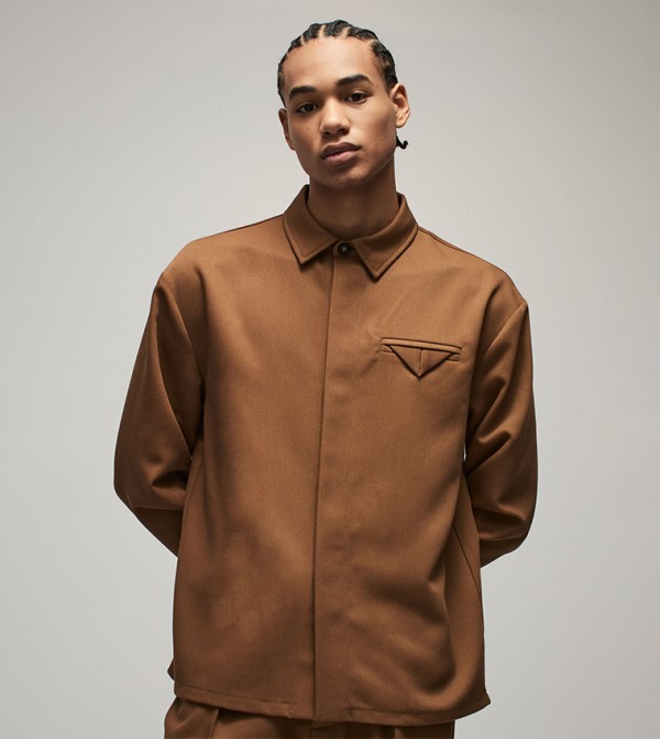 Twill Smart Long Sleeves Oversized Shirt