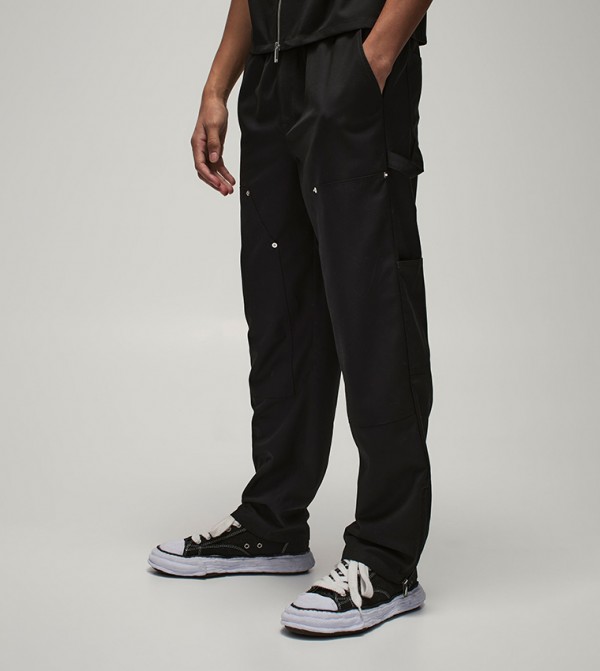 Carpenter Detail Straight Fit Trousers