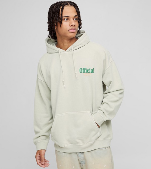 Printed Long Sleeves Oversized Hoodie